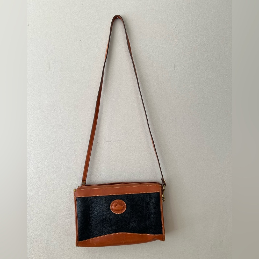 Dooney & Bourke Black and Tan Crossbody Bag